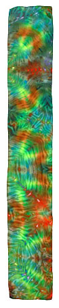 luminous ripples green silk scarf